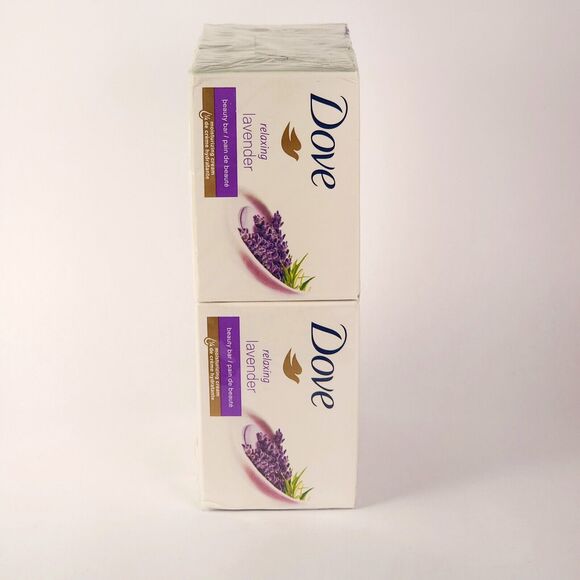 6 Bars Dove Relaxing Lavender Beauty‎ Bar with Lavender Chamomile Scent 3.75oz - Picture 2 of 4
